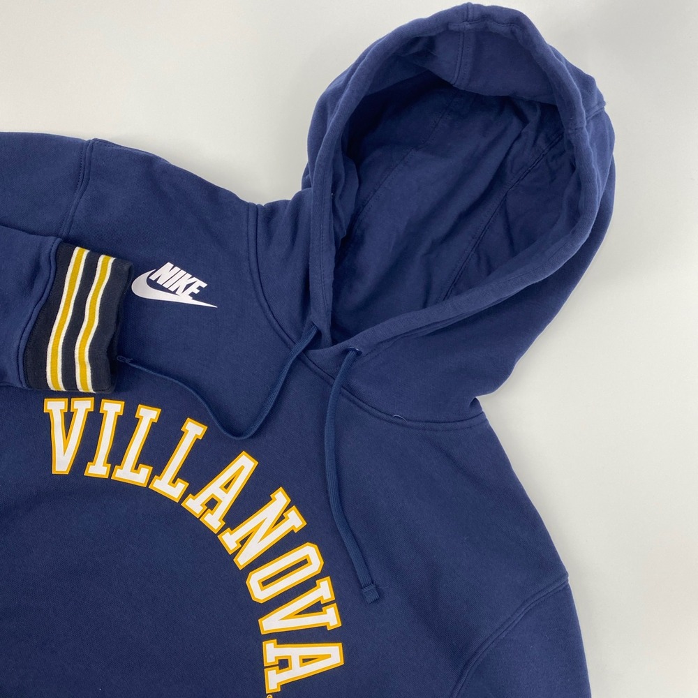 Nike Villanova Wildcats Hoodie Mens Large Blue Striped Trim College Varsity NCAA